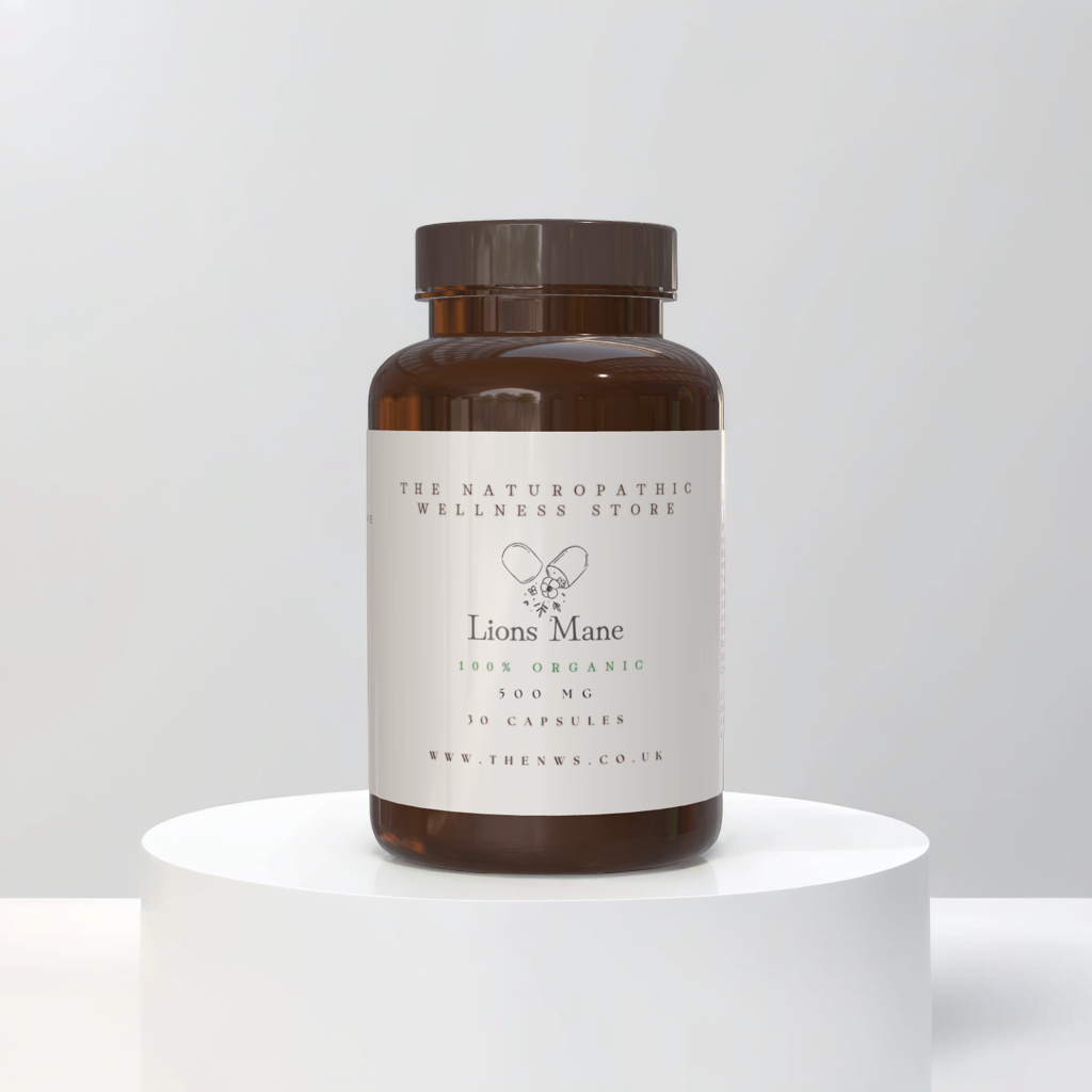 Lions mane 500mg organic 30 or 60 capsules bioavailable
