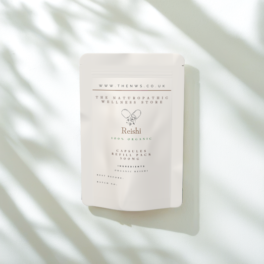 Reishi 500mg organic 30 60 or 90 capsules bioavailable Refill pack
