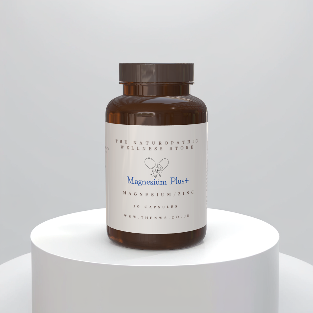 Magnesium biglycinate and Zinc 30 capsules in jar